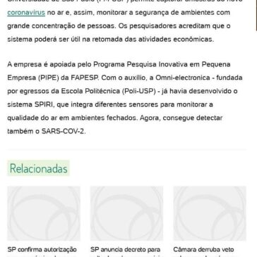 Sistema monitora presença do novo coronavírus no ar – BOL Notícias