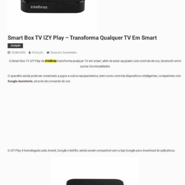 Smart Box TV IZY Play – transforma qualquer TV em smart – Geek Chic