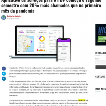 Aplicativo de serviços para o PDV começa o segundo semestre com 20% mais chamados que no primeiro mês da pandemia – Revista Live Marketing