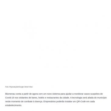 Em Blumenau, estabelecimentos terão check-in para monitorar casos de Covid-19 – Alexandre José