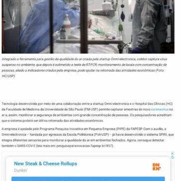 Sistema monitora presença do novo coronavírus no ar – Pfarma
