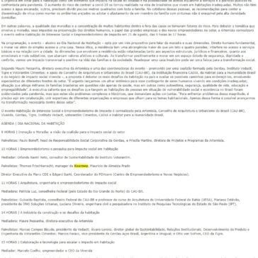 Dia Nacional da Habitação: debate online sobre habitação social e empreendedorismo – CAU BR
