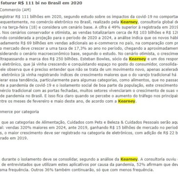 E-commerce deve faturar R$ 111 bi no Brasil em 2020 – Jornal do Commercio (AM)