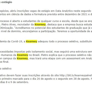 Kearney abre inscrições para vagas de estágio – Jornais Virtuais