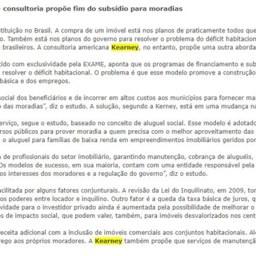 Exame: minha casa, meu aluguel – consultoria propõe fim do subsídio para moradias – Money Report