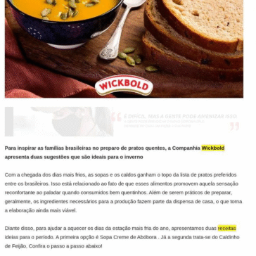 Receitas práticas para aquecer os dias frios – Jefferson de Almeida