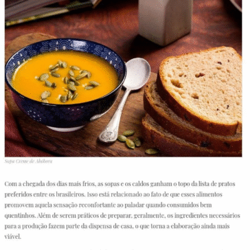 Receitas práticas para aquecer os dias frios – Revista Zelo