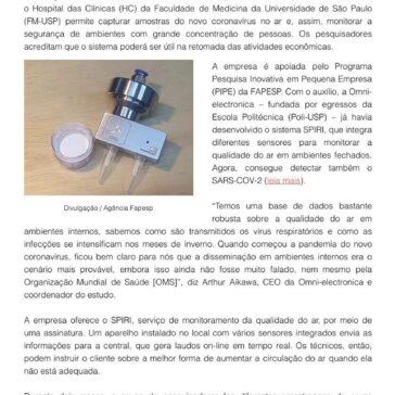 Sistema monitora presença do coronavírus no ar – Toda Palavra