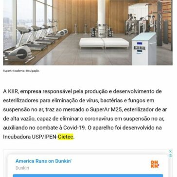 Esterilizador de ar elimina 99,99% das partículas de coronavírus em suspensão no ar – Negócios em Foco