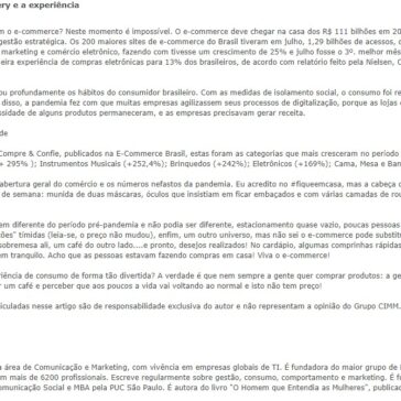 Consumo: entre o delivery e a experiência – Cimm