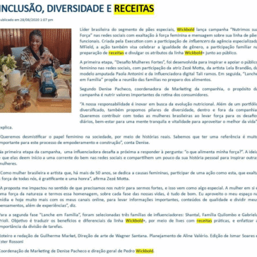 INCLUSÃO, DIVERSIDADE E RECEITAS – Blog do Adonis