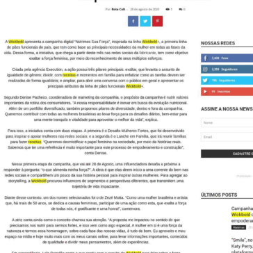 Campanha digital da Wickbold destaca empoderamento feminino – Rota Cult