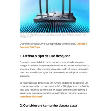 Como escolher um roteador? Veja seis dicas para comprar o modelo ideal – Tech tudo