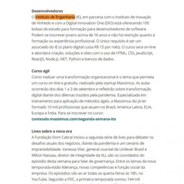 Radar: eventos, oportunidades e insights para sua carreira – Valor Econômico (On-line)