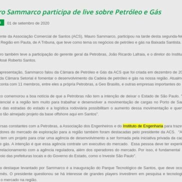 Mauro Sammarco participa de live sobre Petróleo e Gás – Facesp