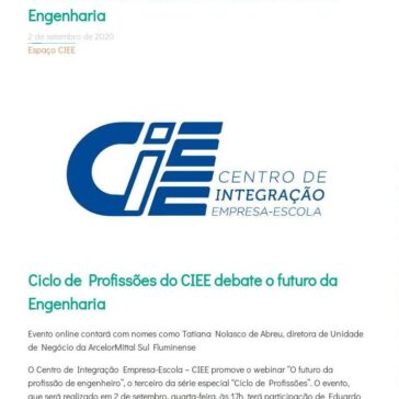 Ciclo de Profissões do CIEE debate o futuro da Engenharia – Revista Ponto Jovem