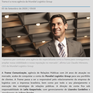 Nova conta na Trama – Portal Mega Brasil Comunicação