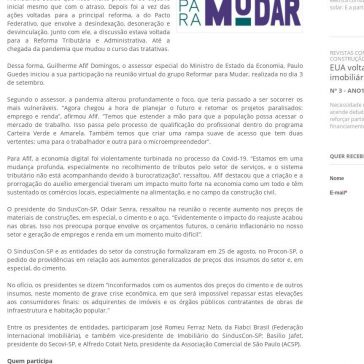 Guilherme Afif Domingos participa do encontro com o movimento Reformar para Mudar – SindusCon