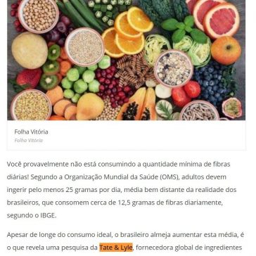 OMS: adultos devem ingerir pelo menos 25 gramas por dia de fibras – R7 Notícias