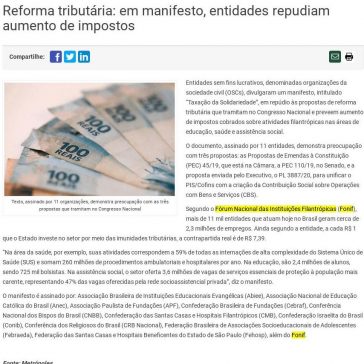 Reforma tributária: em manifesto, entidades repudiam aumento de impostos – Portal Contábil S