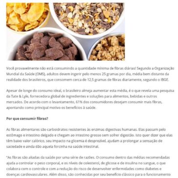 Como e porque turbinar o consumo diário de fibras – Studiobox