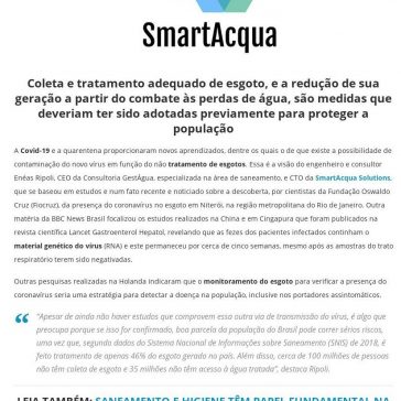 O papel do saneamento básico na pandemia – Portal Saneamento Básico