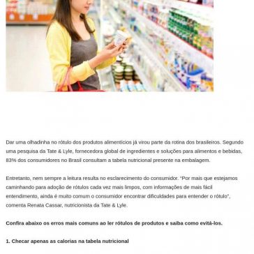 Quatro erros comuns ao ler rótulos de produtos alimentícios – Jefferson de Almeida