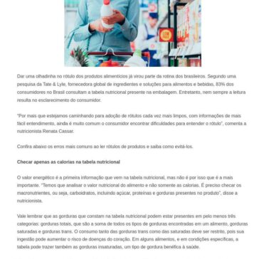 Os erros mais comuns ao ler rótulos de produtos alimentícios – Em Dia ES