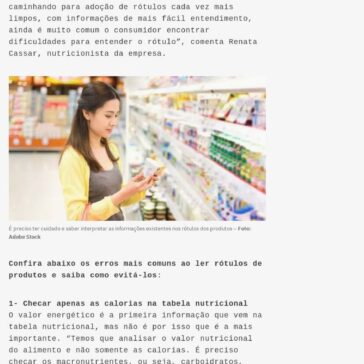 Erros comuns ao ler rótulos de produtos – O Liberal