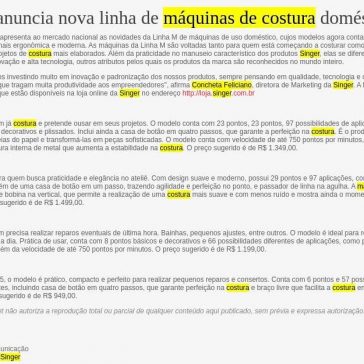 Singer anuncia nova linha de máquinas de costura domésticas – Textilia