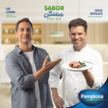 Carlos Bertolazzi e Luís Lacombe estrelam campanha da Pamplona Alimentos