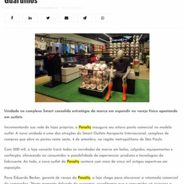 Penalty inaugura loja modelo outlet no Aeroporto de Guarulhos – Marcas Mais