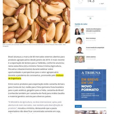 Exportações: Brasil alcança abertura de 60 mercados para produtos agropecuários – A Tribuna MT (On-line)