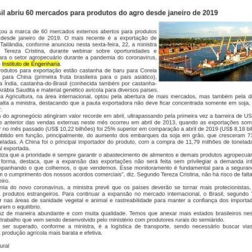 Geral – Brasil abriu 60 mercados para produtos do agro desde janeiro de 2019 – Corretora de Mercadorias