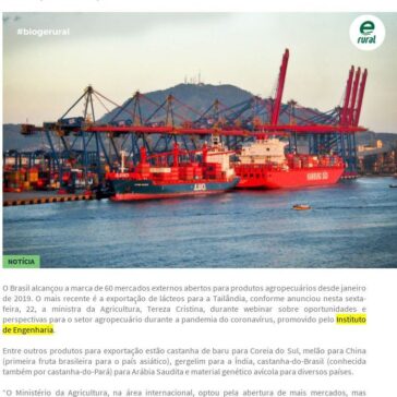 Brasil abriu 60 mercados para produtos do agro desde janeiro de 2019 – E Rural