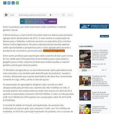 Brasil alcança abertura de 60 mercados para produtos agropecuários – Jornal União