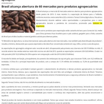 Brasil alcança abertura de 60 mercados para produtos agropecuários – Maxnoticias