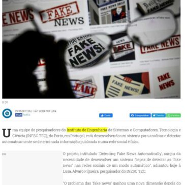 Pesquisadores criam sistema para detectar fake news nas redes sociais – Notícias ao Minuto