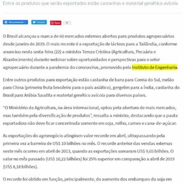 Brasil alcança abertura de 60 mercados para produtos agropecuários – Suinocultura Industrial