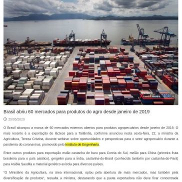 Brasil abriu 60 mercados para produtos do agro desde janeiro de 2019 – Xeretando