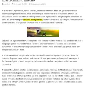 Exportação agropecuária em alta não ameaça abastecimento interno – Portal R2S