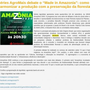 Séries AgroMais debate o “Made in Amazonia”: como harmonizar a produção com a preservação da floresta – BH Eventos