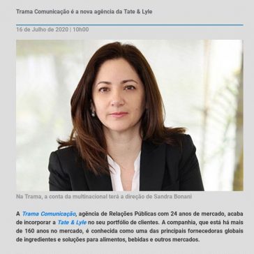 Tate & Lyle, agora, é Trama – Mega Brasil Comunicação