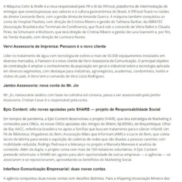 Trama Comunicação: três novas contas – O Jor