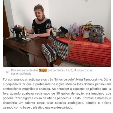 Professora faz mochilas a partir de sacos de ração – Acontece no RS