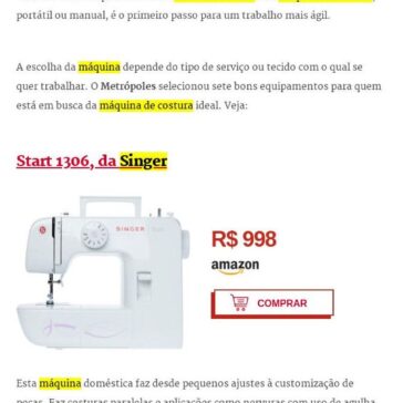 Faça você mesmo! Veja sete ótimas máquinas de costura para ter em casa – Metropoles