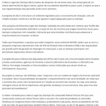 O gigante Marco Legal das Startups despertou – Channel 360
