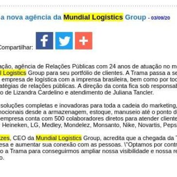 Trama Comunicação é a nova agência da Mundial Logistics Group – JorNow