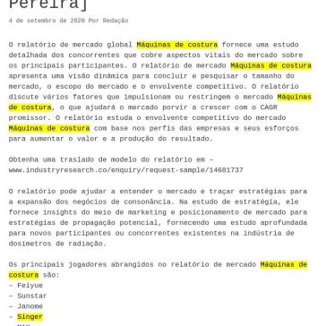 Quota de mercado Máquinas de costura, preço, escopo da indústria 2020 Insights de crescimento da indústria, tendências e análise regional até 2026… – Moldes Costura