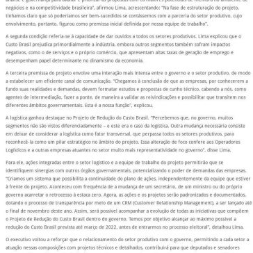 ABOL e Projeto de Redução do Custo Brasil fortalecem parceria – Cargo news